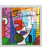 Impression sur verre Pop Abstrait multicolore - 50x50 cm